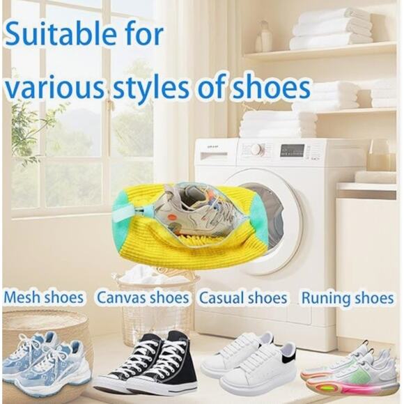 9450 Shoe Washing Machine Bag Laundry Washer & Dryer Reusable Set Of 2 Bags New - Picture 3 of 5